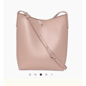 Anthropologie Samara Bucket Crossbody Bag. Dusty Rose. Balletcore softgirl femme